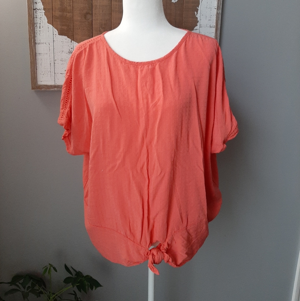 Buffalo David Britton Coral colored XL blouse